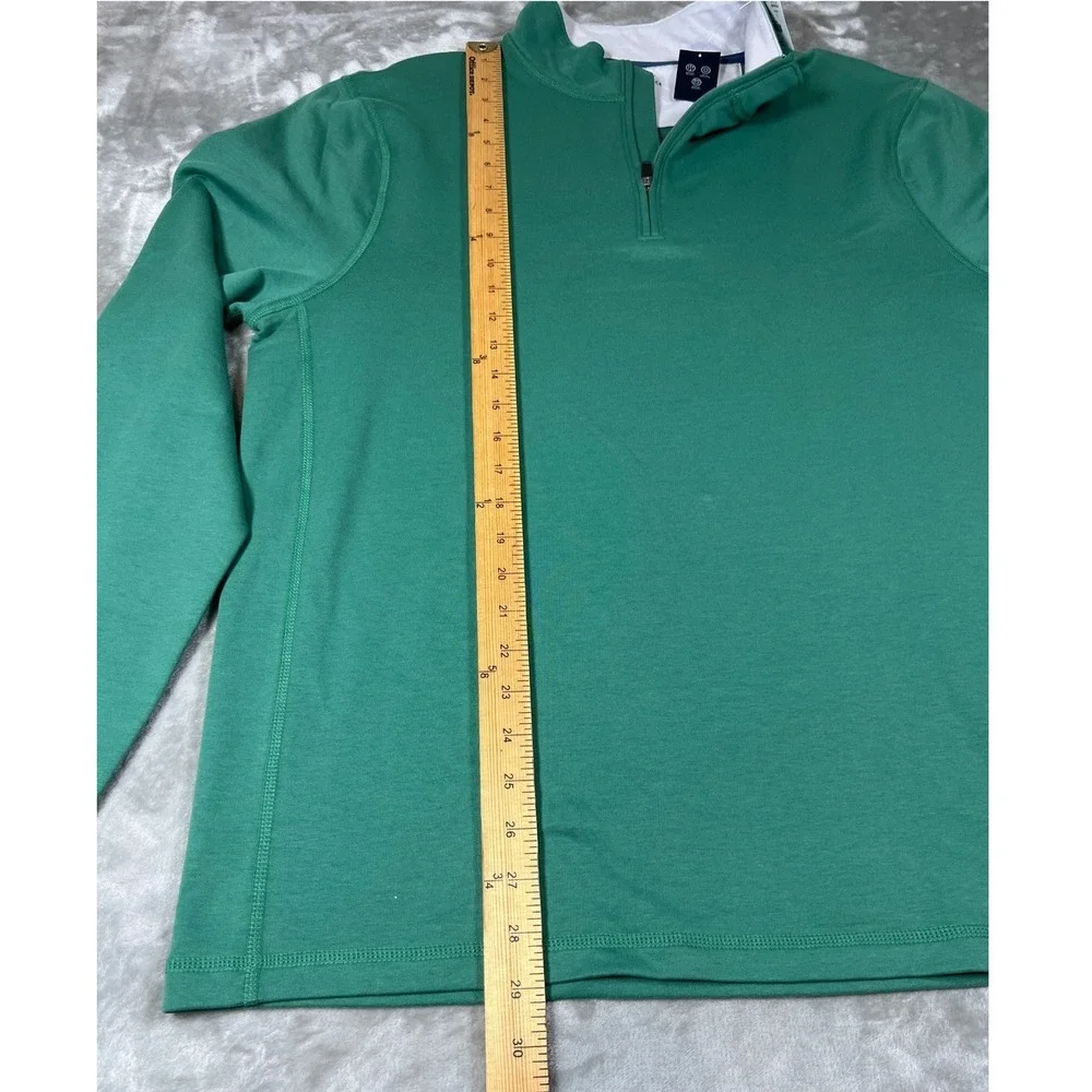 J.Crew Performance Mens Green Quarter Zip Pullover L Green‎ UPF 50+